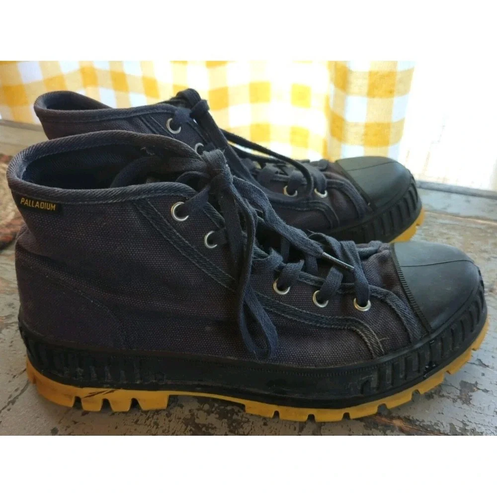Palladium‎ Navy Blue Round Toe Lace-Up Chukka Boots Size Mens 8 Women's 9.5